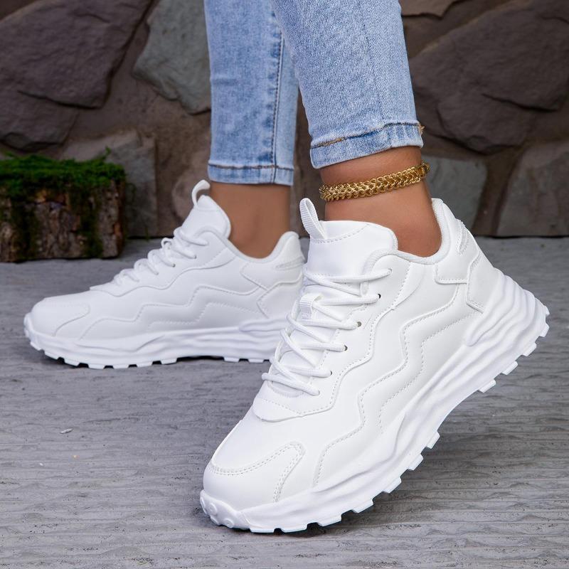 TUINANLE Chunky Women's Sneakers White Ladies Shoes Platform Sneakers
