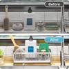 WithDrip TrayKitchen Sponge Holder Sink Caddy Organizer Countertop Removable