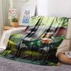1PC Forest System Print FlAannel Blanket, High Quality Comfortable for All Seasons, Home Decor, Warmth and Comfort