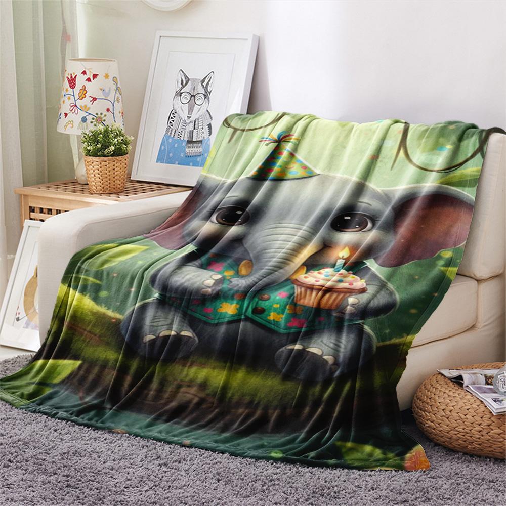 1PC Forest System Print FlAannel Blanket, High Quality Comfortable for All Seasons, Home Decor, Warmth and Comfort