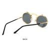 Round Steampunk Sun Glasses Circle Costume Glasses Trendy Flip Up Sunglasses  for Women & Men