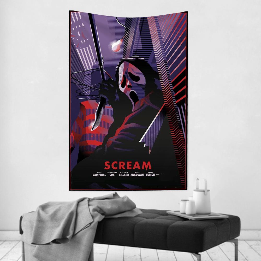 American Thriller Suspense Movie SScream Tapestry Room Decor Wall Cloth Party Hanging Background Room Decor Baby Room