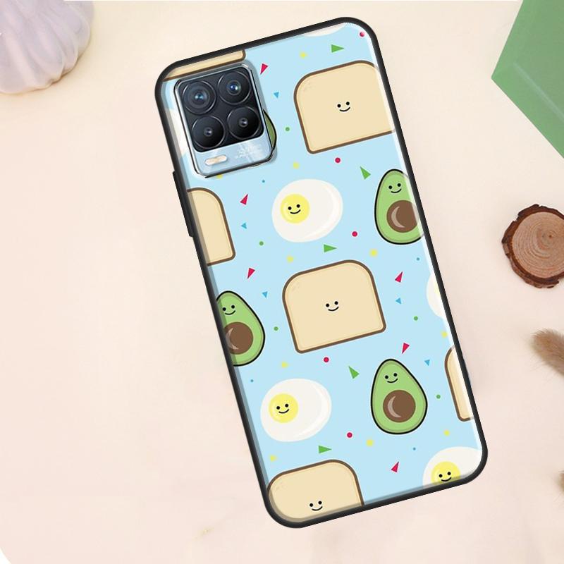Lovely Avocado Case For Realme C55 C53 C33 C63 C61 C51 C65 C67 C71 C75 11 12 13 14 15 Pro Plus GT6 GT7 Pro