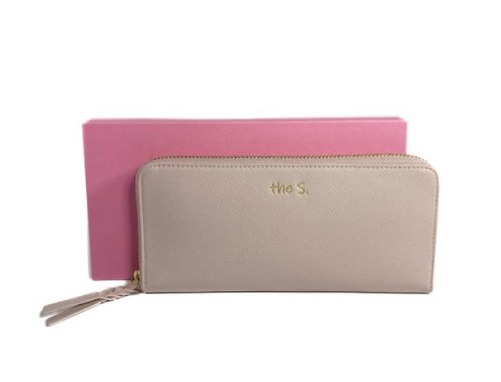 [the S.] Women's Zip-Around Long Wallet, Genuine Leather, Lightweight, Holds 14 Cards, Includes Coin Pocket, Simple and Elegant Design, Perfect Gift