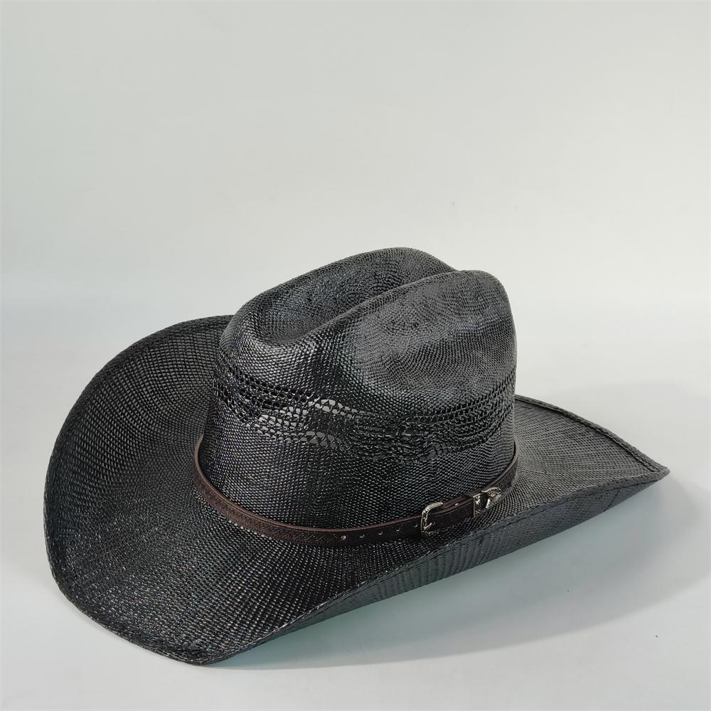 

Men Stiff Cowboy Straw hat women wide Brim Pasture straw hat cowboy solid Outdoor summer Sun hat Jazz sombrero vaquero hombre 56-58