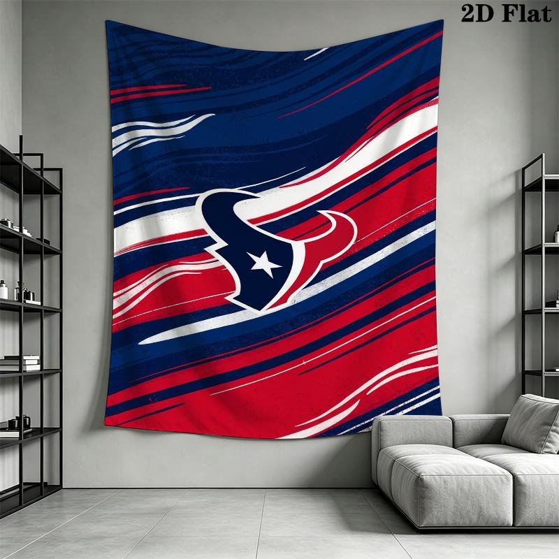 Houston Texans Wall Tapestry Aesthetic Wall Hanging Printed Fabric Blanket Decorative Tapestries for Bedroom Living Room Home Decor