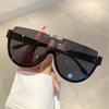 Vintage Semi-Round Sunglasses Women Monoblock Outdoor Goggle Shades Ins Trending New Design Uv400 Eyewear Lunette Soleil Femme