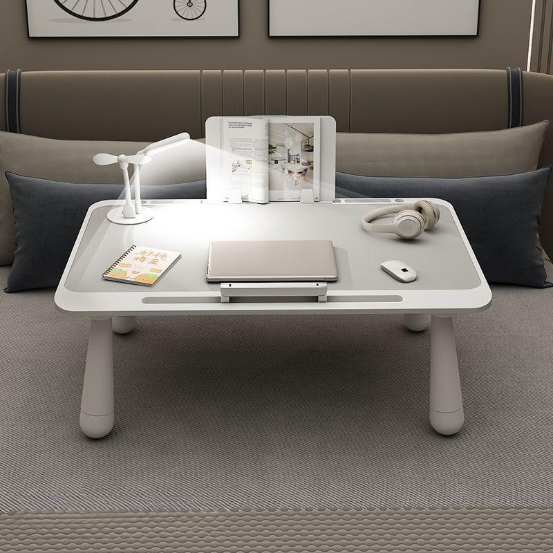 Folding Bed Desk Small Multifunction Laptop Table with Light Portable Simple Bedside Table Home Student Study Dormitory Desk