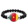 287 Länder Nationalflagge Druckknopf Elastisches Band Perlen Länderflagge Unabhängigkeitstag Perlen Schmuck Perlenarmband