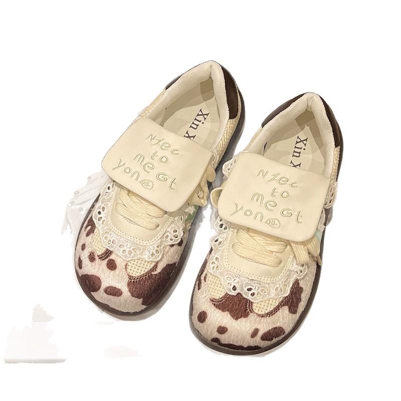 Fashion 2025 Internet Celebrity Cute Sweet Puff Shoes Women's Summer Breathable Versatile Lightweight Flat Casual Training Shoes