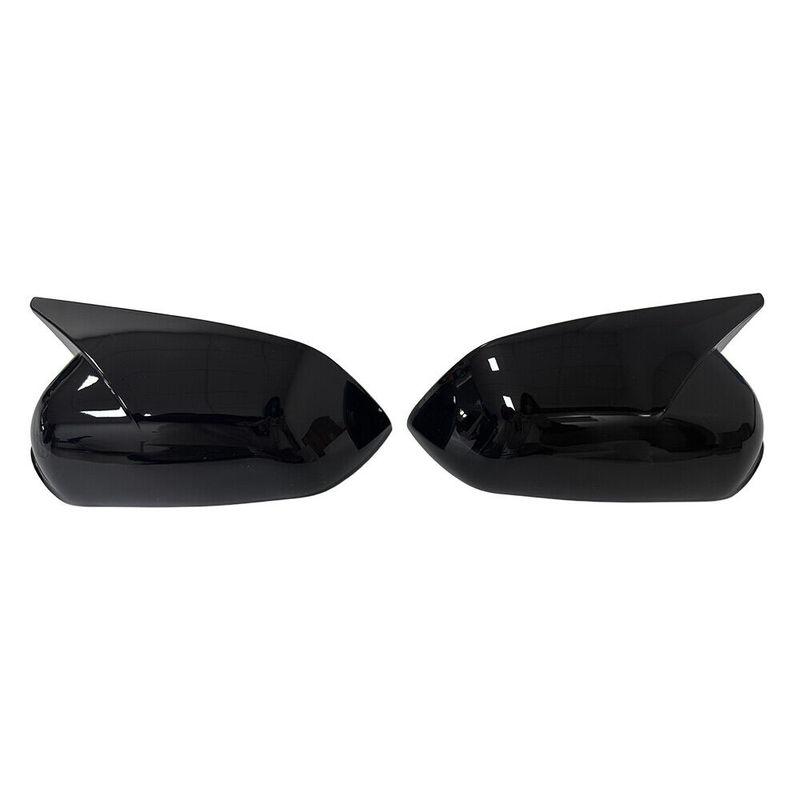 For Volkswagen VW Polo 2005 2006-2009 ABS Car Rearview Side Mirror Cover Wing Cap Exterior Door Housing Trim Adhesive Sticker