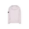 STONE ISLAND Ss22 Solid Color Logo Embroidered Pullover Hoodie Men Hoodies Pink 761544019-V0086