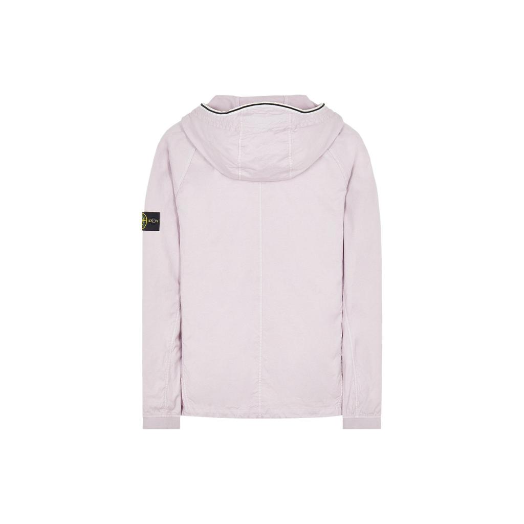 STONE ISLAND Ss22 Solid Color Logo Embroidered Pullover Hoodie Men Hoodies Pink 761544019-V0086