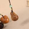 Green Sandalwood Zodiac Rooster Pendant Keychain - Golden Rooster Phone Chain Bag Accessory