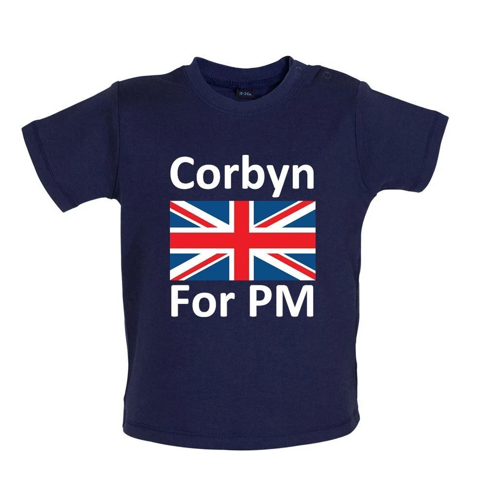 

Corbyn For PM - Baby Kids Boys Girls Unisex T-Shirt / Babygrow - Jeremy Labour Election Prime Minister 160