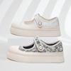 National Style Embroidery New Chinese Shoes Women's Summer New Popular Grandma Shoes Pearl Shallow Mouth Flat Bottom Mary Jane Single Shoes