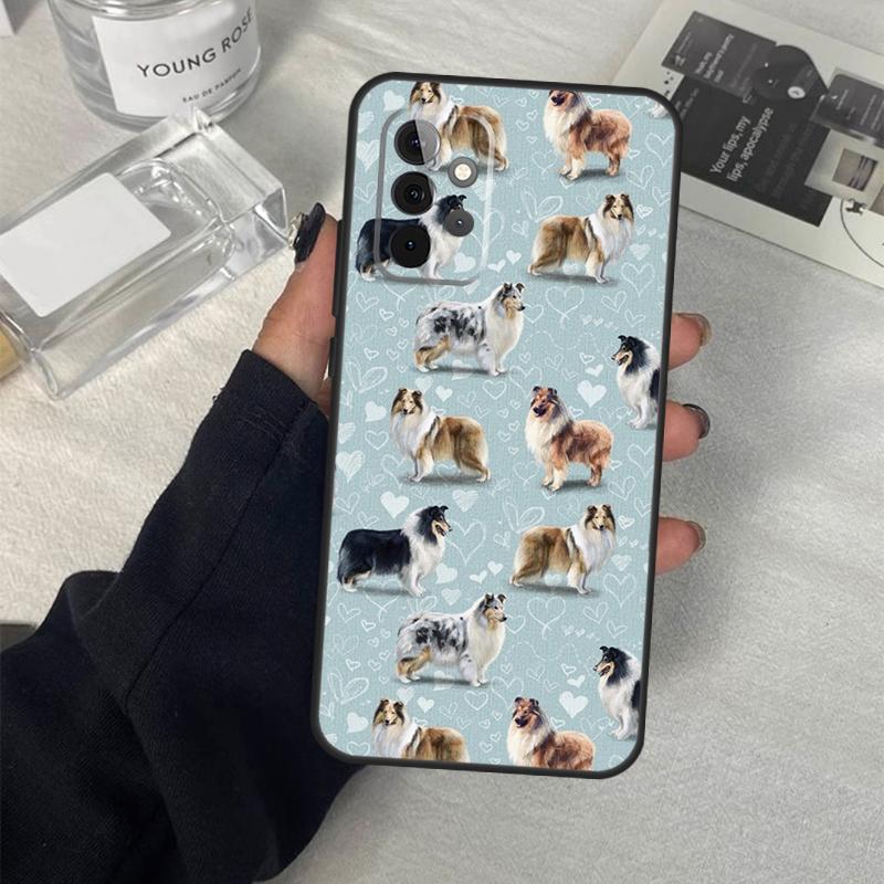 Cartoon Border Collie Case For Samsung Galaxy A55 A35 A15 A52 A32 A12 A16 A26 A36 A56 A53 A33 A13 A14 A34 A54 A17