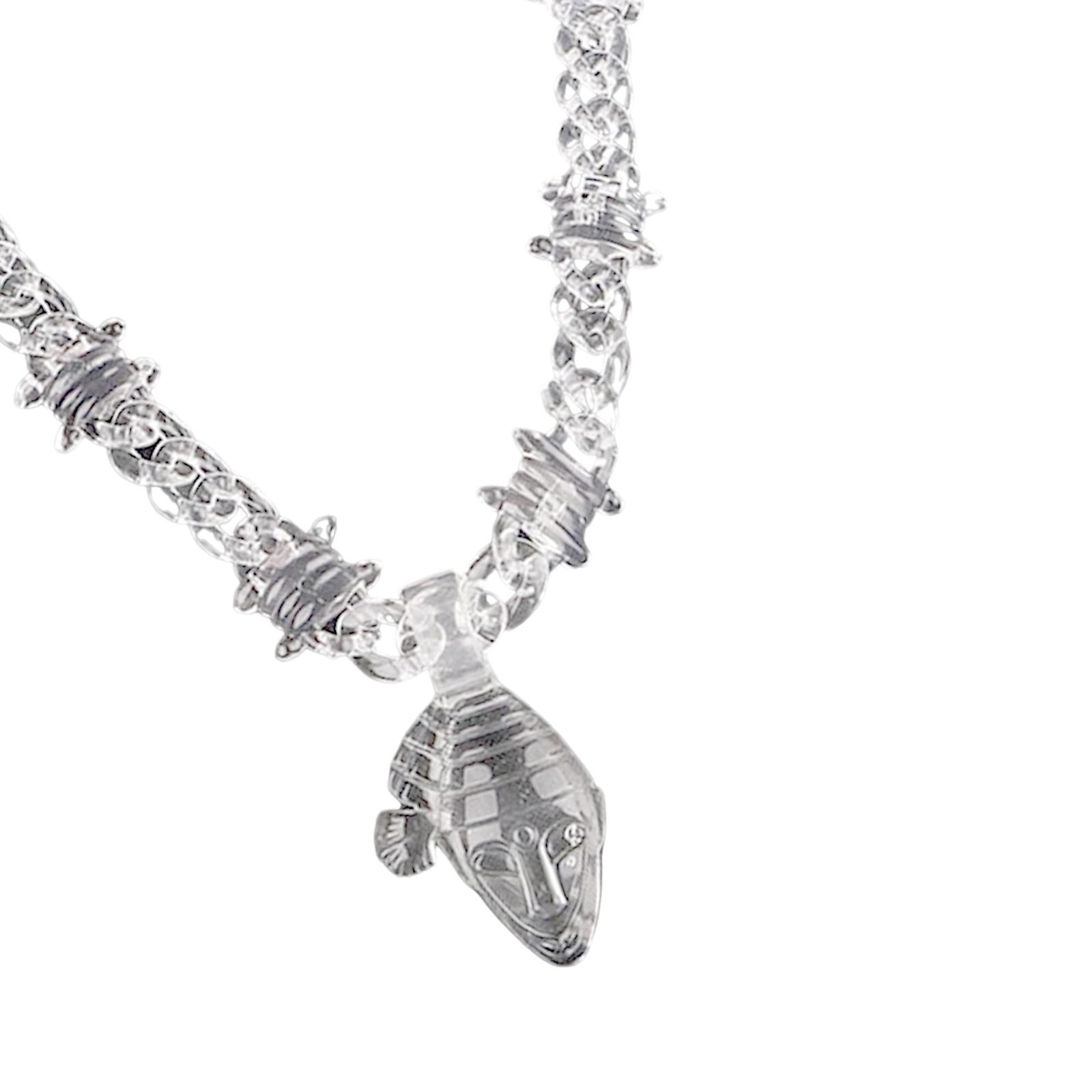 

Хип-хоп акриловое ожерелье с подвеской Модные украшения для шеи Заявление Цепь с шипами Ювелирные изделия Подходят для мужчин и женщин Подарок B