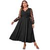 New Style Fashion Long Sleeve Loose Large Size Women's Dress