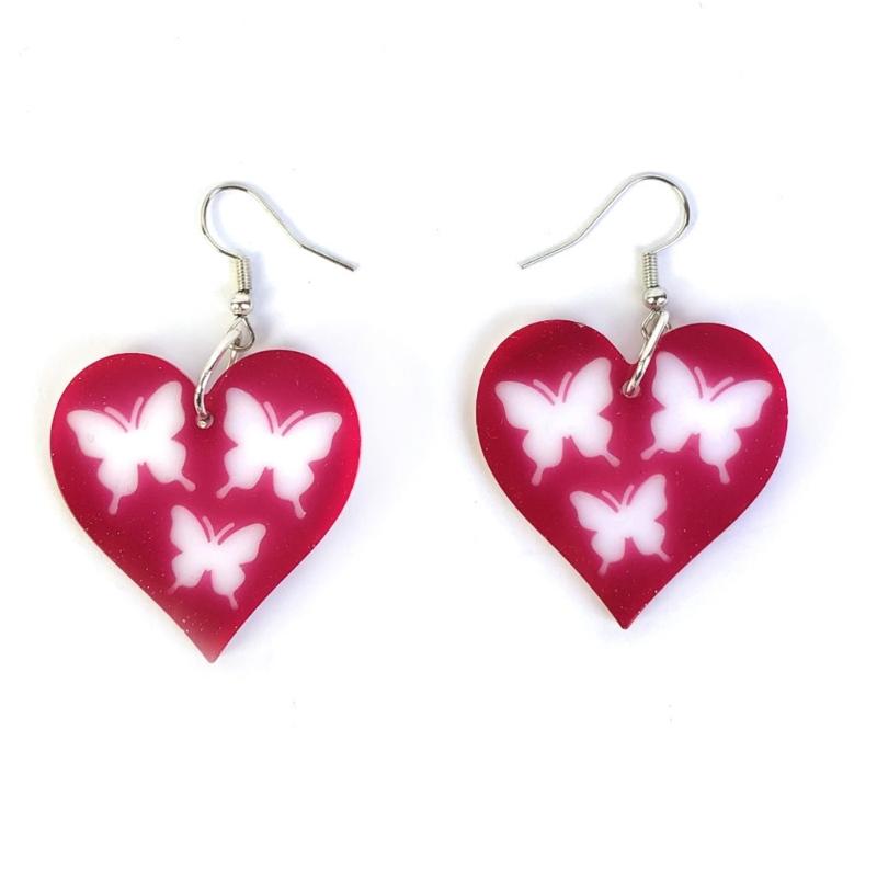 Craft Stunning Earrings Making Mold Butterfly Heart Pendant Silicone Molds Handcrafted Eardrop Moulds for DIY Lover