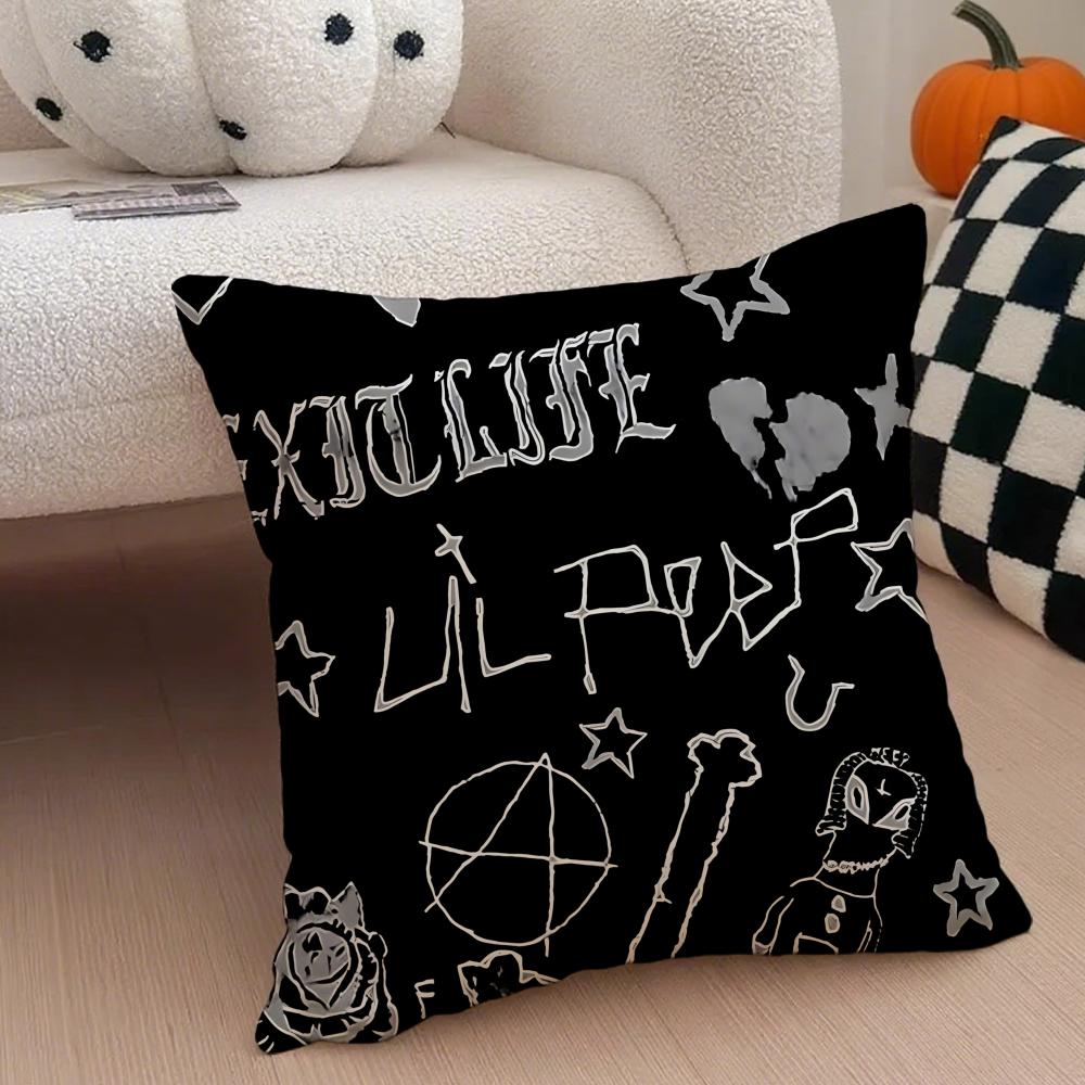Emotional Rap Singer LLil PPeep Cushion Cover Throw Pillow Cover Hidden Button Durable Polyester Chair Cushion