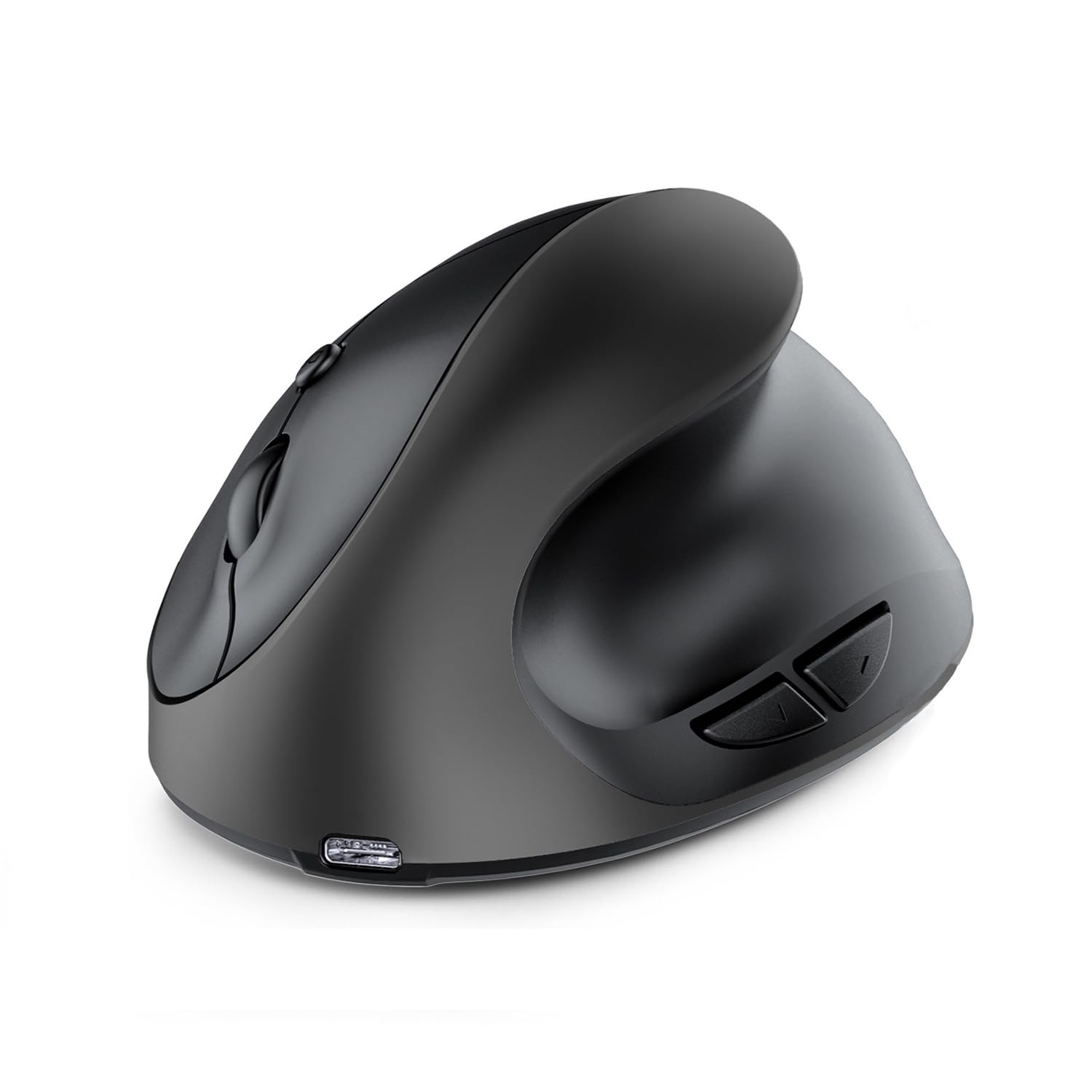 

Ergonomic Vertical Wireless Quiet Dual 6 3 DPI Compatible with PCs and Tablets Black Mouse, Design, Bluetooth/2.4G Mode, Optical, Type-C Rechargeable, чорний