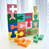 Alta Qualità 16 Pezzi Alta Qualità Colorati Alta Qualità Legno Alta Qualità Puzzle Alta Qualità Bambini Alta Qualità Cartone Animato Alta Qualità Aereo