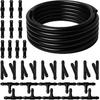 Windshield Washer Hose Kit, 4M Flexible Durable Rubber Washer Fluid Tubing & 30 PCS Leak-Proof Connectors for Connecting Car Pump and Nozzles, Fits