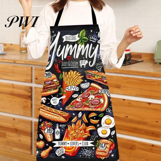 Baking Apron Cooking Sleeveless Comfortable Wearing Clear And Real Image Reusable Unisex Anti-stain Waterproof Polyester Pizza Pattern Kitchen