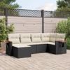 VidaXL Garden Lounge Set with Cushions 6 Pcs, Patio Sofas, Patio Furniture Set, Outdoor Furniture, Black 3259417