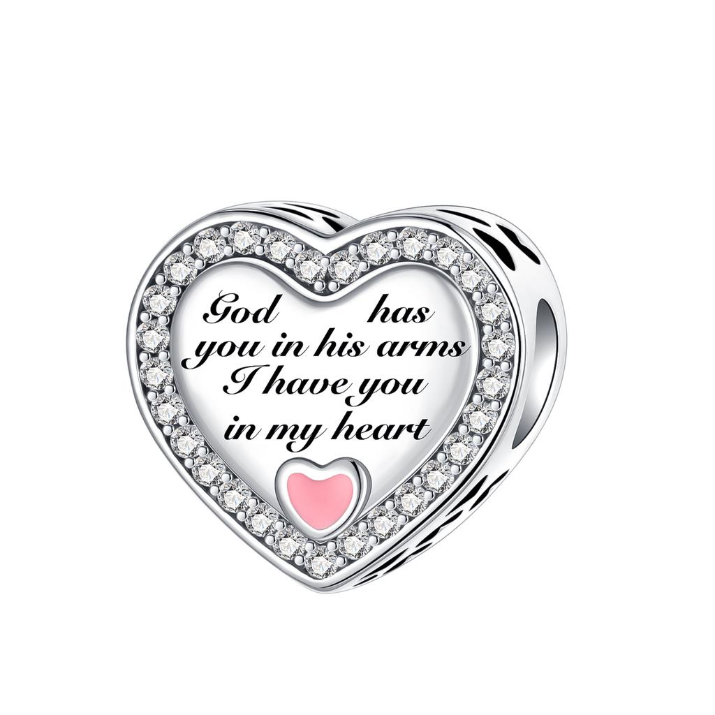 copper handle footprints back pendant charms fit original bracelet charm beads necklace Diy female jewelry High Quality