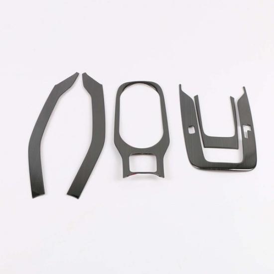 Steel Black Gear Shift Water Cup Frame Cover Trim For 20-24 Toyota Corolla Sedan