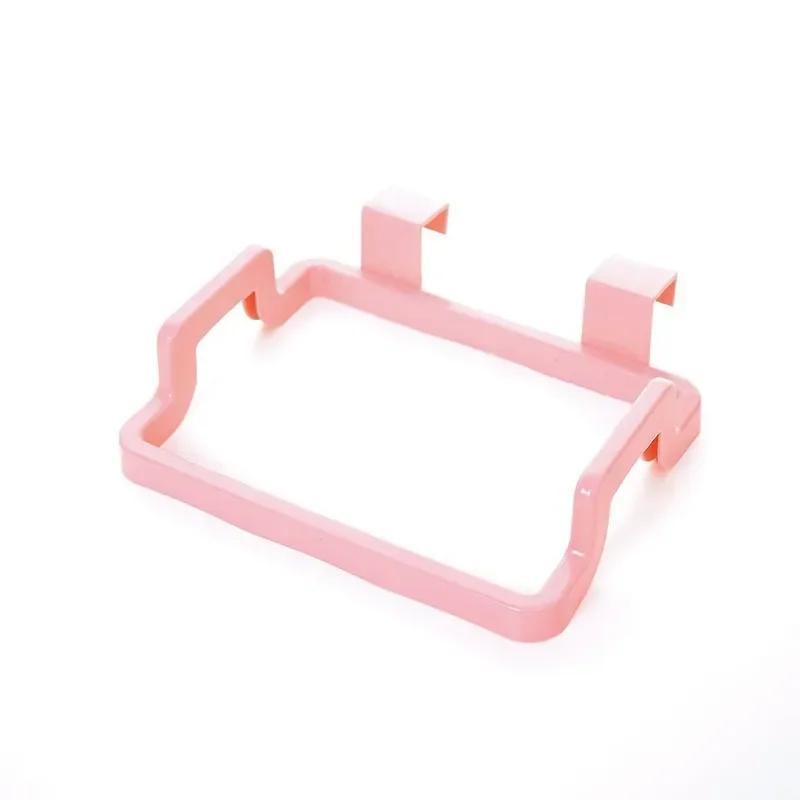 Mensola da cucina creativa, porta sacchetti della spazzatura appeso dietro la porta dell'armadio domestico, appendiabiti per stracci e utensili da cucina semplici