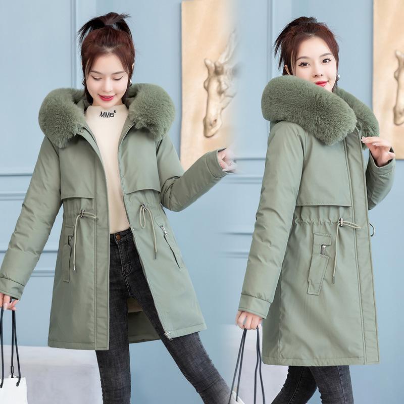 Medium and Long New Winter Cotton-padded Clothes Loose and Thickened Pies Overcome Coats