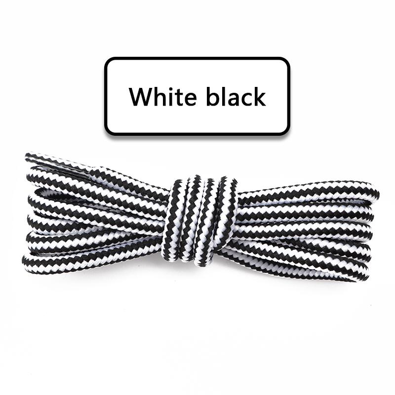 1Pair Boots Round Shoelaces Striped Double Color Shoe Laces Outdoor Hiking Leisure Shoe Lace Sneakers Casual Shoelace Accesories