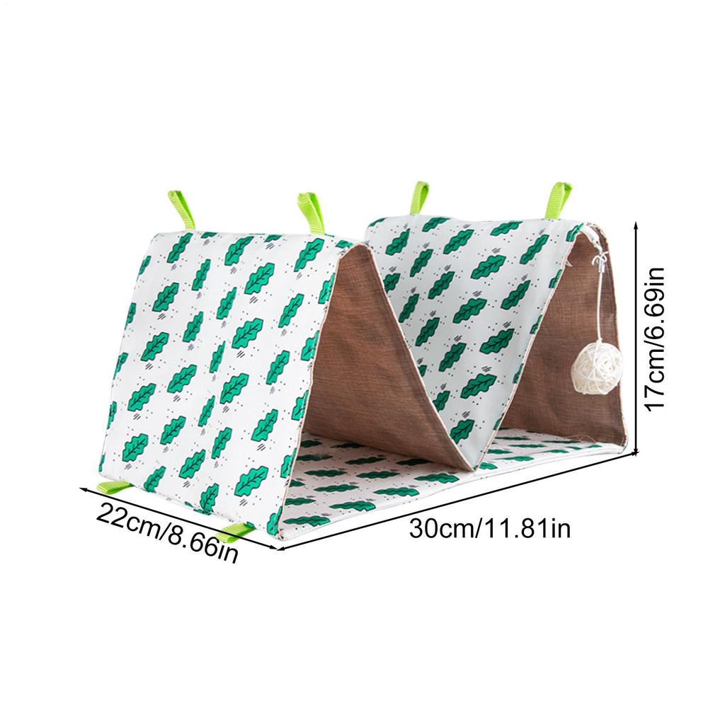 Wellensittich Bett Doppelte Höhle Papageiennest Dreieck Atmungsaktiv Wellensittich Ruhebett Zum Brüten Schlafen Bereicherung Spiel Fenster Außen