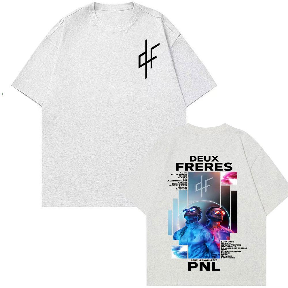 French Rapper Graphic T-shirt From Le Monde Chio PNL Men's and Women's Album Punk High-quality Cotton Top From Hip Hop Harajuku