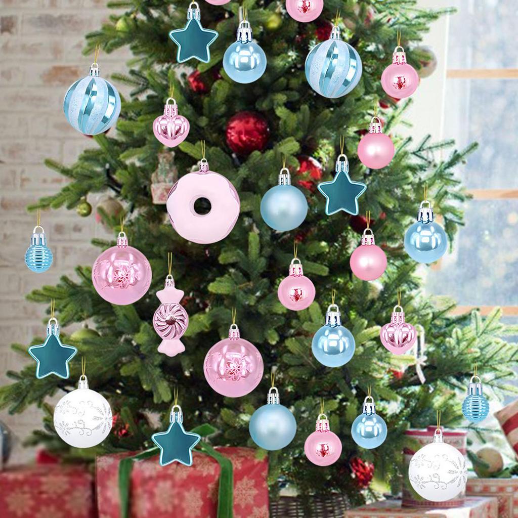 Christmas Ball 72 Pieces Home Indoor Pendant Decor Christmas Ball Ornaments For Tabletop Fireplace Garden Stair Banister Window