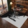 Leeds United Voetbal Print Kristalfluweel Tapijt, Comfortabel Waterabsorberend Antislip Binnen Vloerkleed