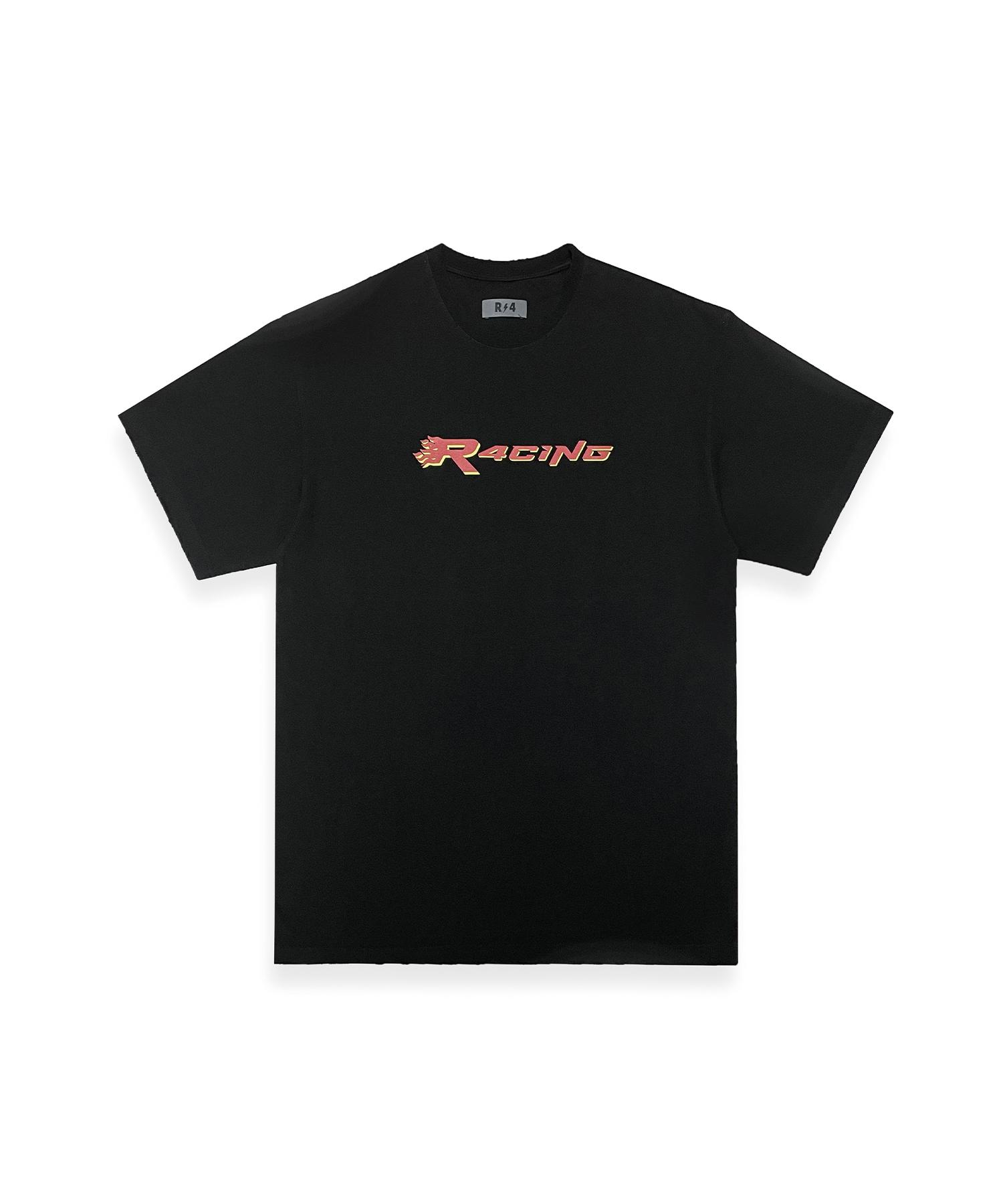 Alpo R-0017 / R4Cing Стиранная короткая футболка (черный) Black/Free