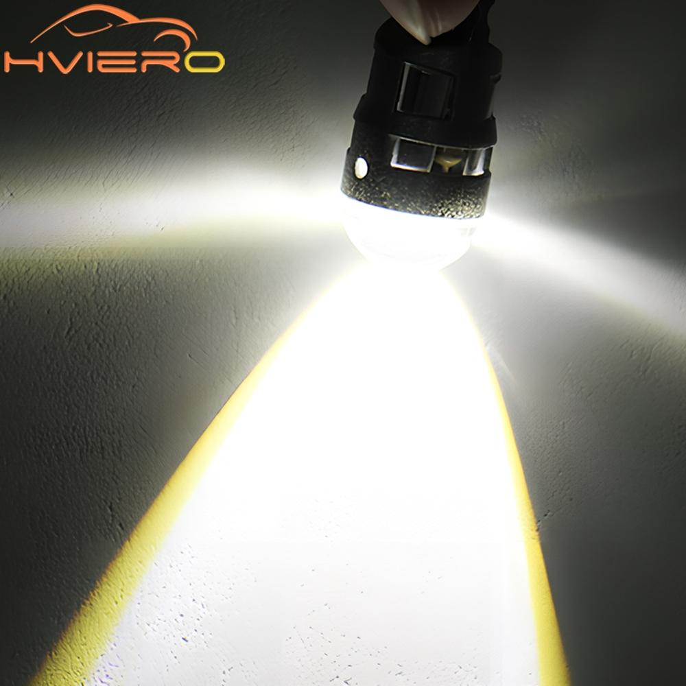 2pcs T10 Led Signal Lamp Car Bulb W5W 194 168 Trunk Reading Interior Lamps Clearance Backup Reverse Light License Plate White