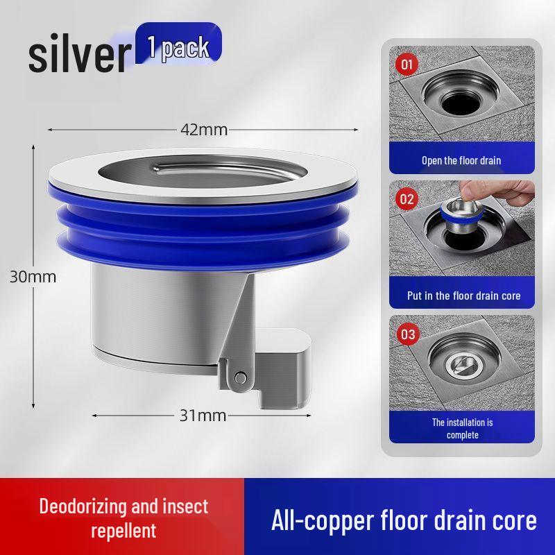 Universal Anti-Odor & Insect-Proof Bathroom Drain Core