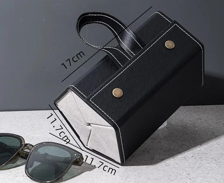 2/3/4/5/6 Grids Sunglasses Organizer Travel Storage Box for Glasses Portable Foldable Wall Hanging Display Case Eyewear Holder