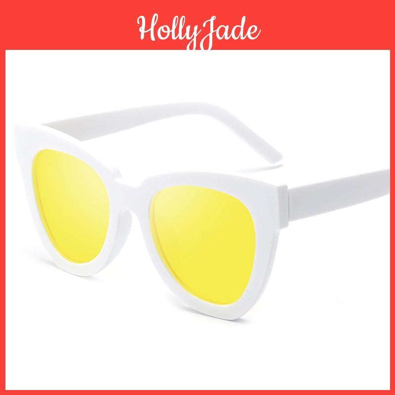 Elegant Women Lady Retro Cat Eye Sunglasses Fashionable Designer Square Frame Shades