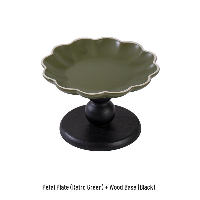 Utuo Retro Ceramic High-Foot Snack Dish