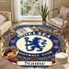 Custom Name Personalized Chelsea Football Club Print Round Rug, Versatile Home Decor Carpet, for Playroom, Apartment, Balcony, Entryway, Hallway Gift