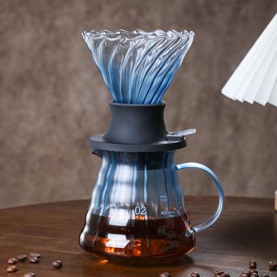 Glas Kaffeekanne Vertikale Intelligente Filtertasse Blaue Kaffeekanne Set Filterglas Kaffeekanne