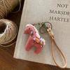 Cute Cloth Pony Pendant Leather Rope Horse Year Key Chain  Year Of The Horse