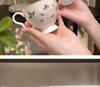Flower Pattern Bone China Coffee Cup & Saucer Set - Perfect for Afternoon Tea, Weddings, Housewarming Gifts