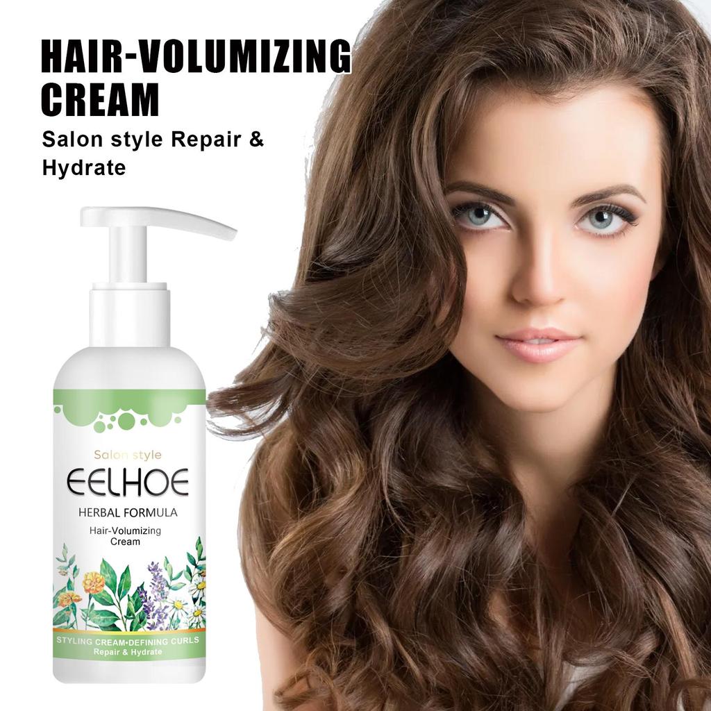 EELHOE Bouncy Volume Pflegecreme Anti-Frizz Lockiges Haar Volumen Natürliches Volumen Styling Haarpflege Elastifizierer